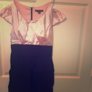 Pink Tiana B business dress with black skirt